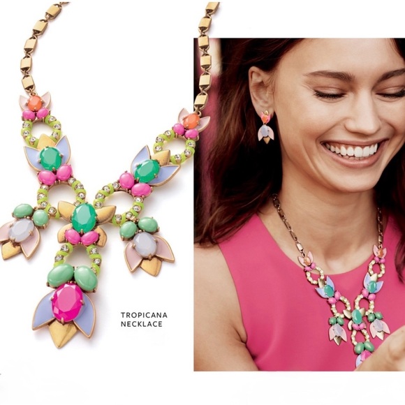 New Stella & Dot Tropicana Statement Necklace - Picture 1 of 7